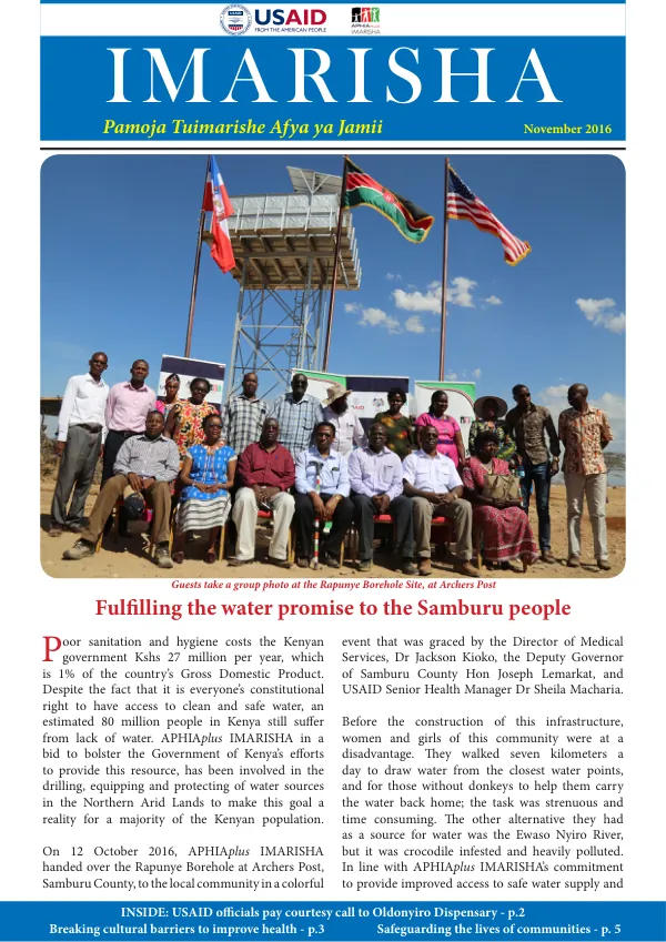 APHIAplus IMARISHA Newsletter