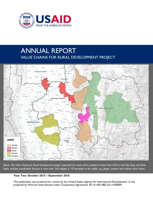 Annual Report Value Chains for Rural Development Project Year Two: October 2015-September 2016
