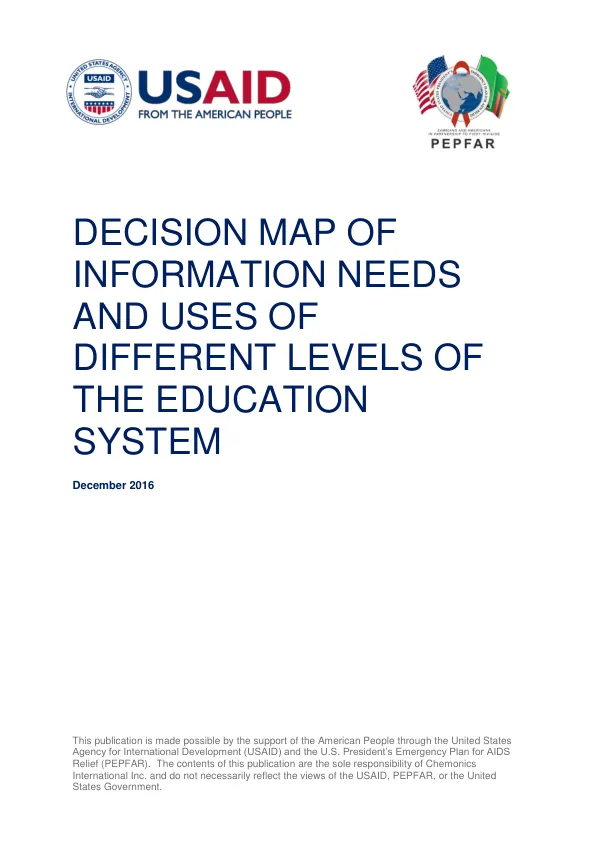 Decision Map of Information Needs and Uses of Different Levels of the Education System