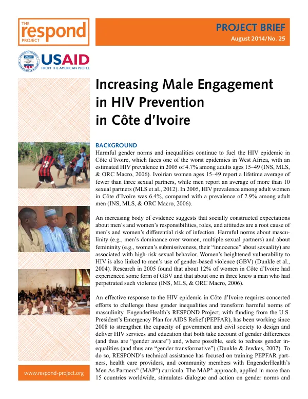 Increasing Male Engagement in HIV Prevention in Côte d’Ivoire