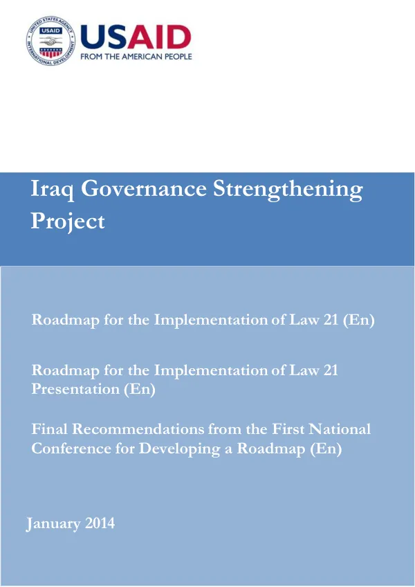 Roadmap for the Implementation of Law 21