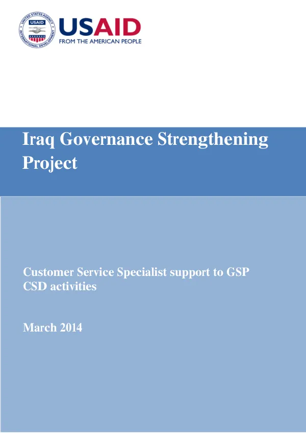 Customer Service Specialist support to Citizen Service Desk (CSD)Activities
