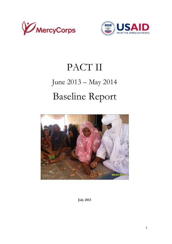 FY14 - Baseline report - Niger - OFDA PACT II