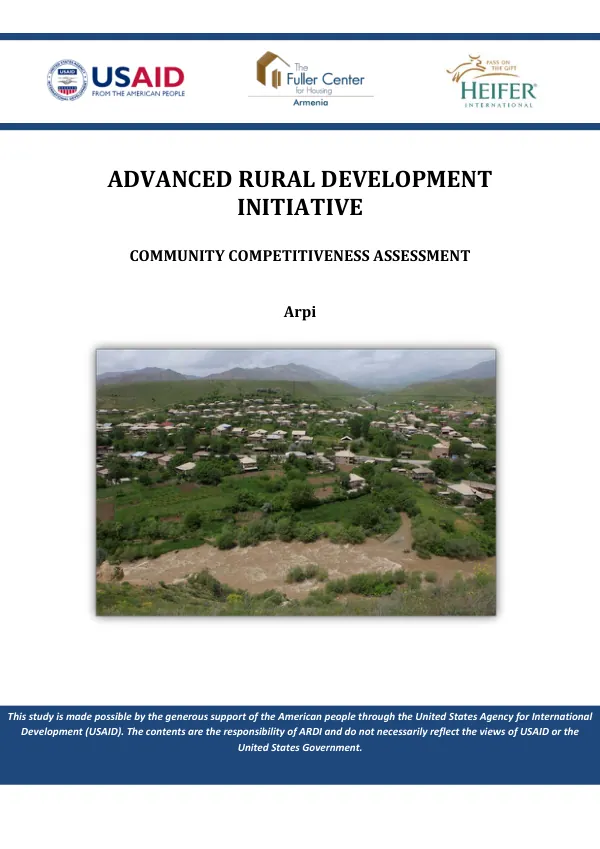 COMMUNITY COMPETITIVENESS ASSESSMENT Arpi