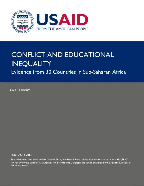 Conflict and Educational Inequality: Evidence from 30 Countries in Sub-Saharan Africa