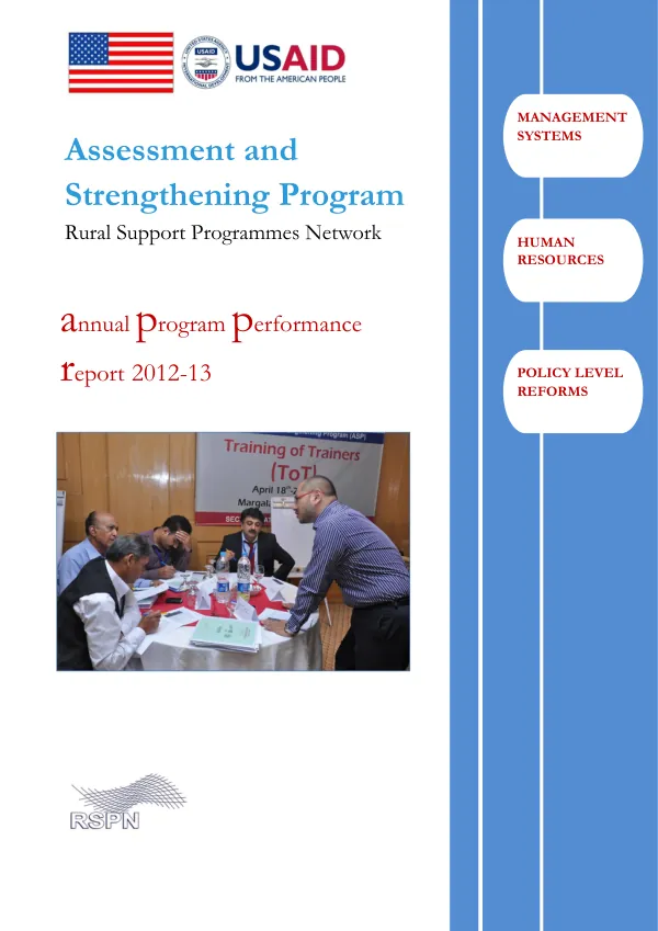 Annual Performance Report (October 2012 - September 2013)
