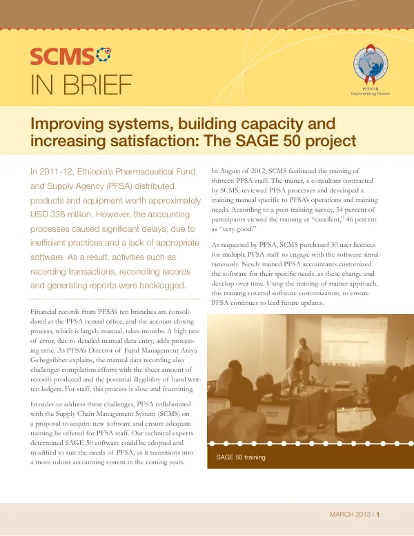 Improving systems, building capacity and increasing satisfaction: The SAGE 50 project