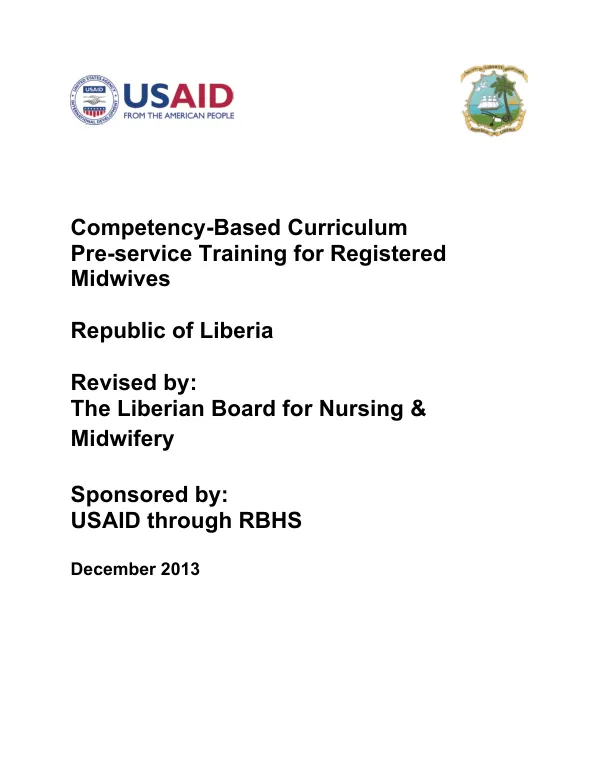 Competency-Based Curriculum Pre-service Training for Registered Midwives