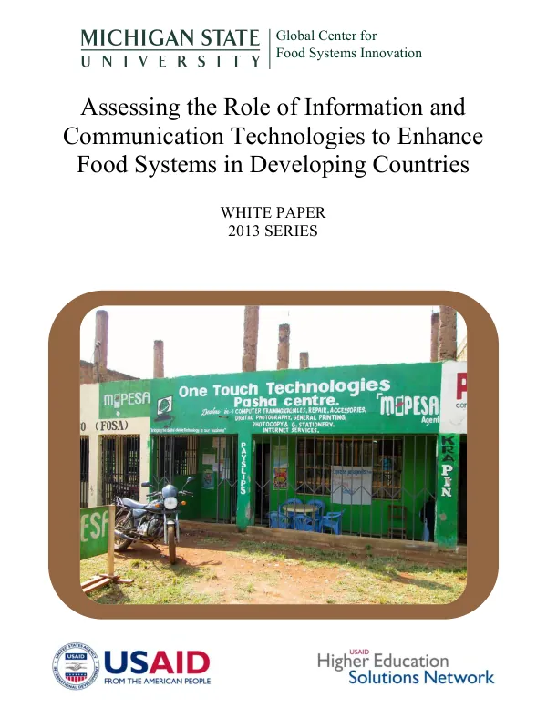Assessing the role of information and communication technologies to enhance food systems in developing countries