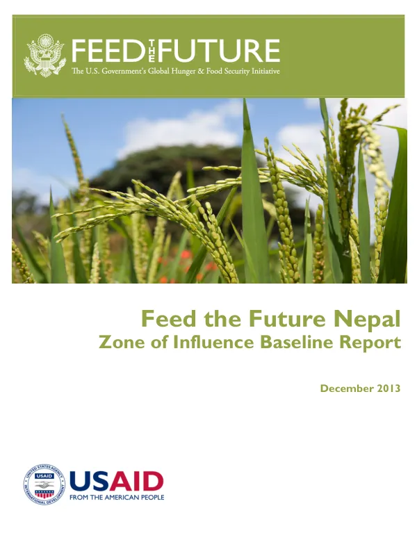 Feed the Future Nepal Zone of Influence Baseline Report