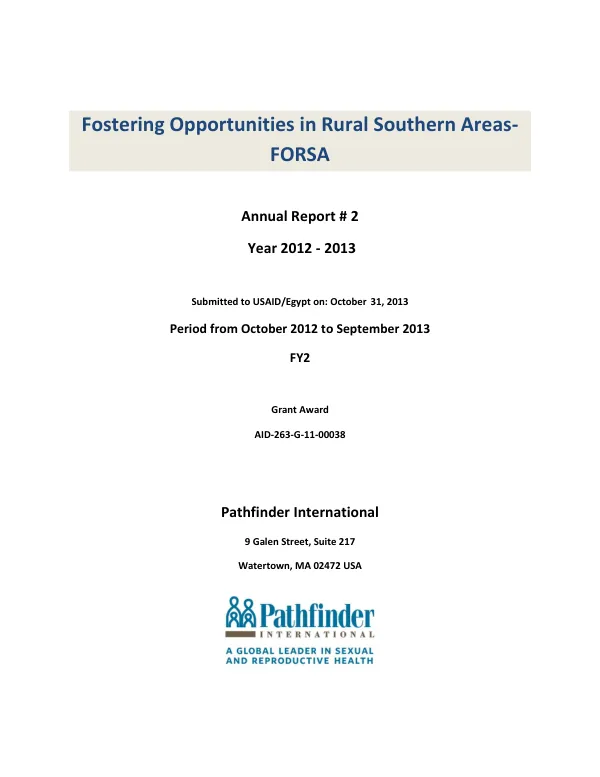 FORSA Project Annual Report (year 2)
