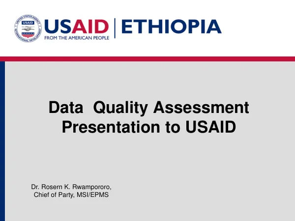 EPMS: Data Quality Assessment Presentation to USAID