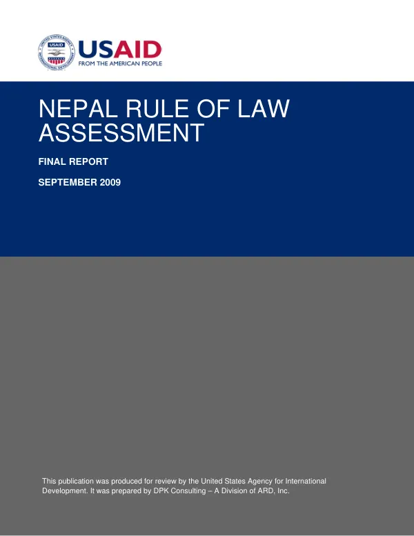 Nepal rule of law assessment : final report