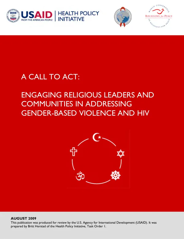 A call to act : engaging religious leaders and communities in addressing gender-based violence and HIV