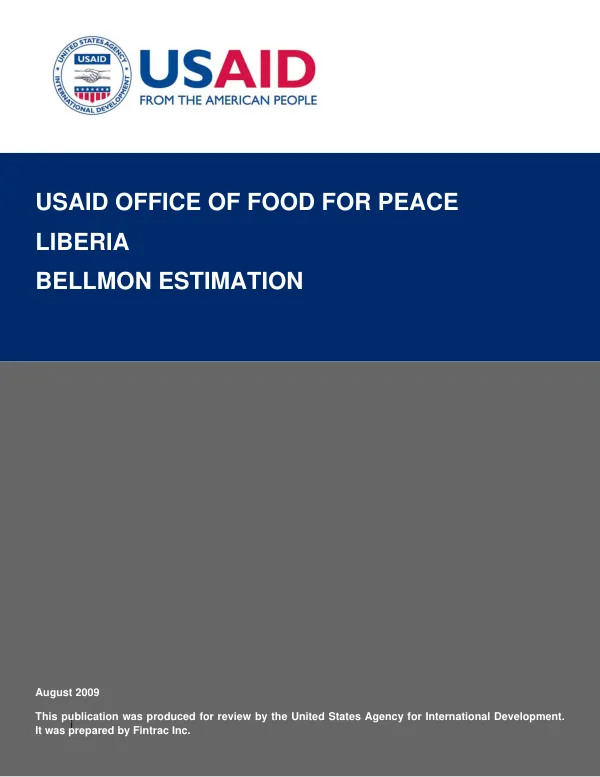 USAID Office of Food for Peace Liberia Bellmon estimation
