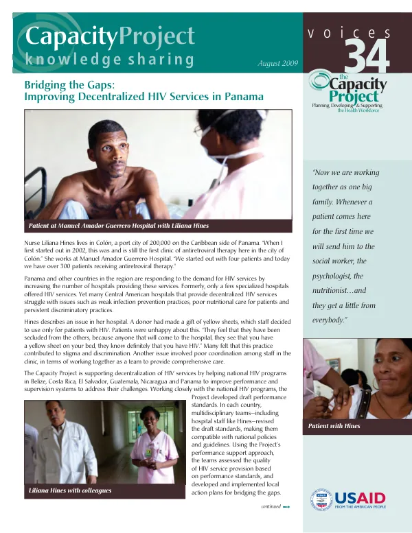 Bridging the gaps : improving decentralized HIV services in Panama