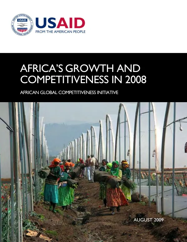 Africa"s growth and competitiveness in 2008 : African global competitiveness initiative