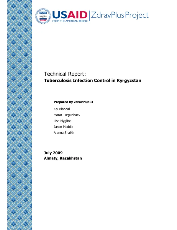 Tuberculosis infection control in Kyrgyzstan personnel database of Kyrgyzstan