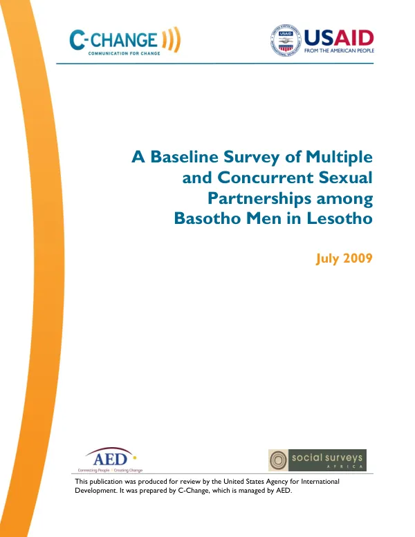 A basline survey of multiple and concurrent sexual partnerships among Basotho men in Lesotho