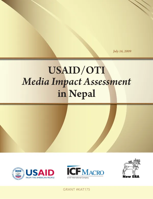 Media impact assessment in Nepal