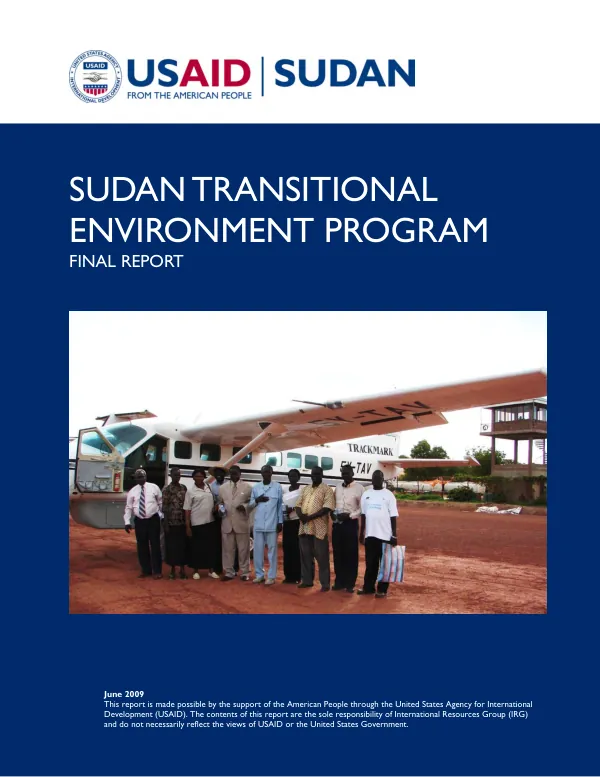 Sudan transitional environment program : final report