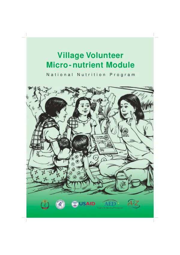 Village volunteer micro-nutrient module : national nutrition program