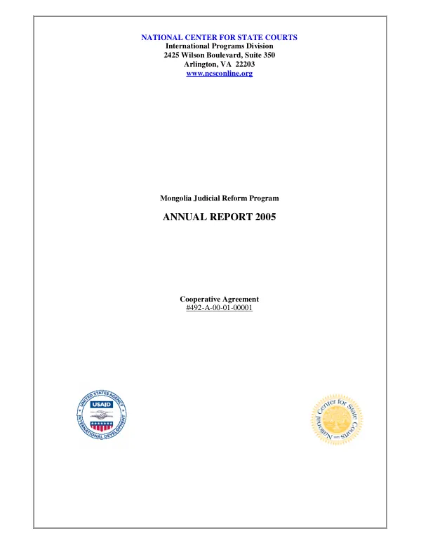 Report : court service council capacity building and administrator"s transition training