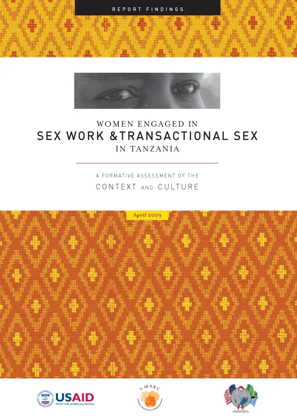 Women engages in sex work & transactional sex in Tanzania : a formative assessment of the context and culture -- report findings trip stops