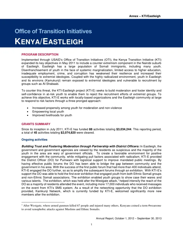 Haiti democracy enhancement project local government component : final report