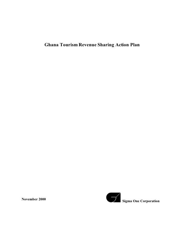 Ghana tourism revenue sharing action plan