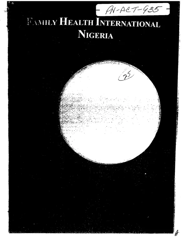 Report of rapid assessment in selected LGAs [local government areas], Anambra State, Nigeria
