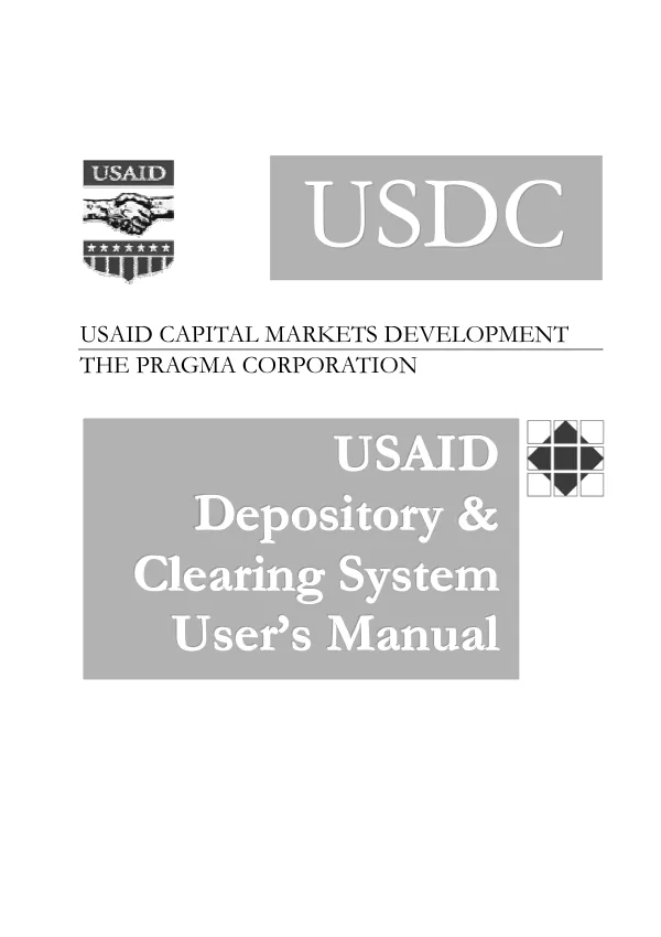 USAID depository & clearing [USDC] system user"s manual