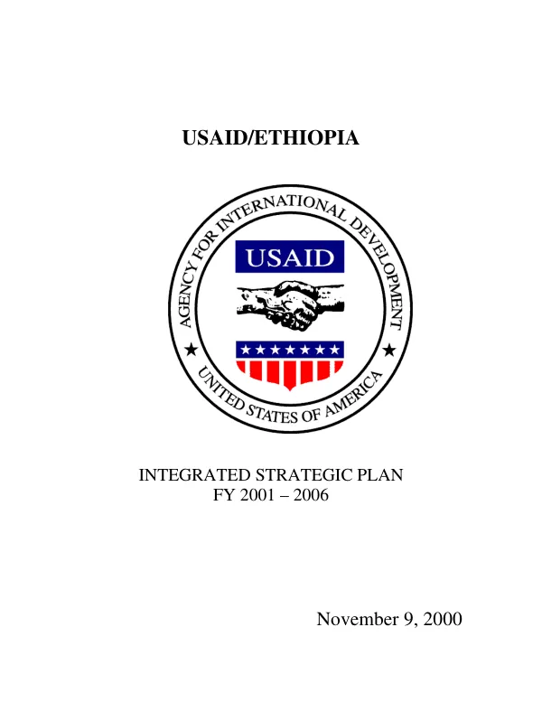 USAID/Ethiopia integrated strategic plan [ISP] FY 2001-2006
