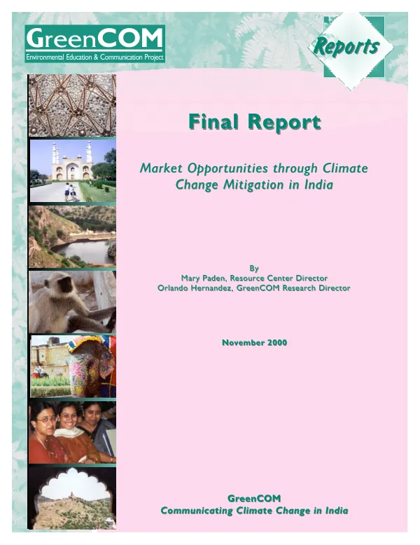 Communicating climate change in India : final report