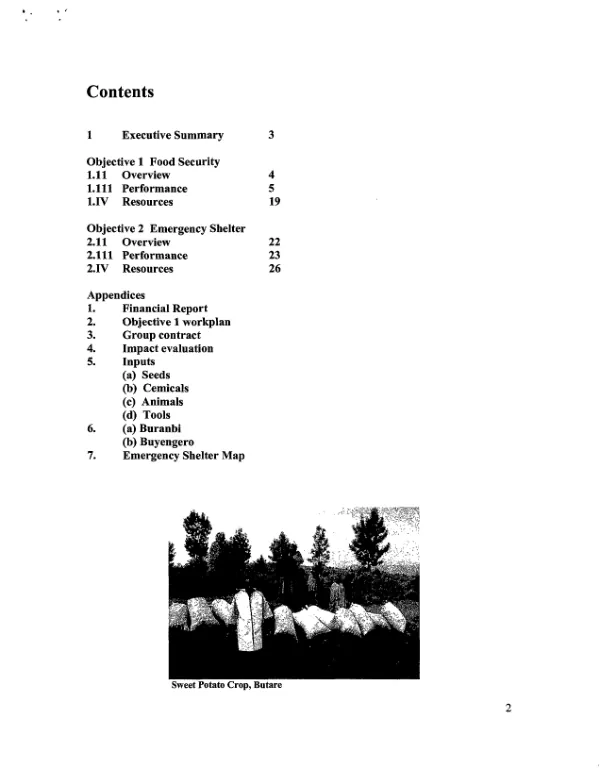Food security for vulnerable families in Bururi Province, and emergency relief in Bujumbura Rurale, Burundi : final report August 9, 1999 to August 15, 2000