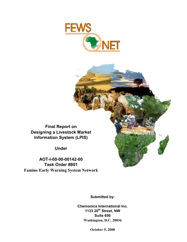 Final report on designing a livestock market information system (LPIS)