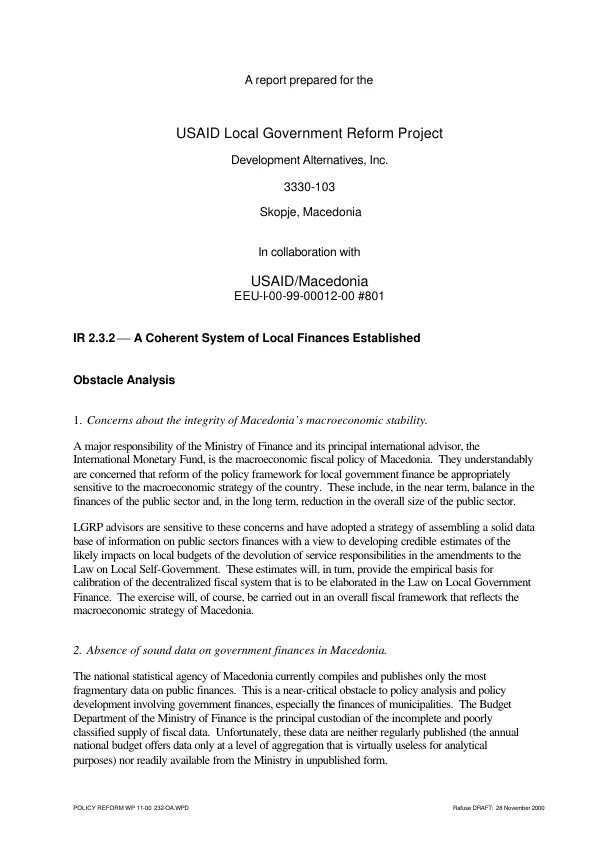 Matching grant program evaluation