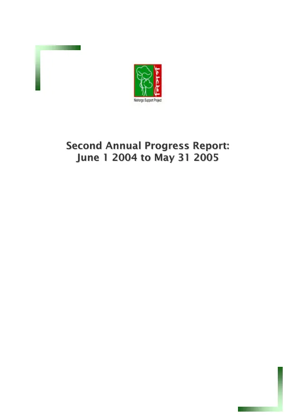Nishorgo support project : second annual progress report : June 1 2004 to May 31 2005