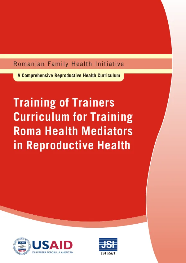 Training of trainers curriculum for training Roma health mediators in reproductive health