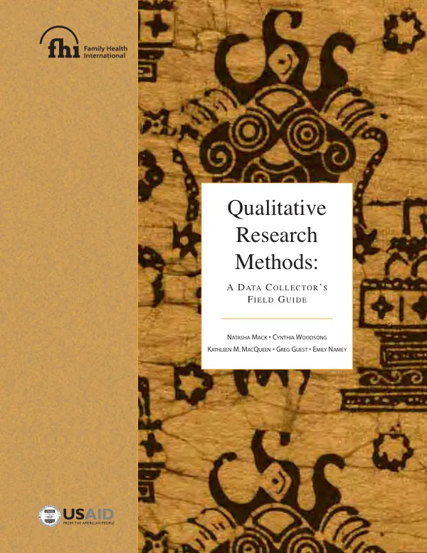 Qualitative research methods : a data collector"s field guide