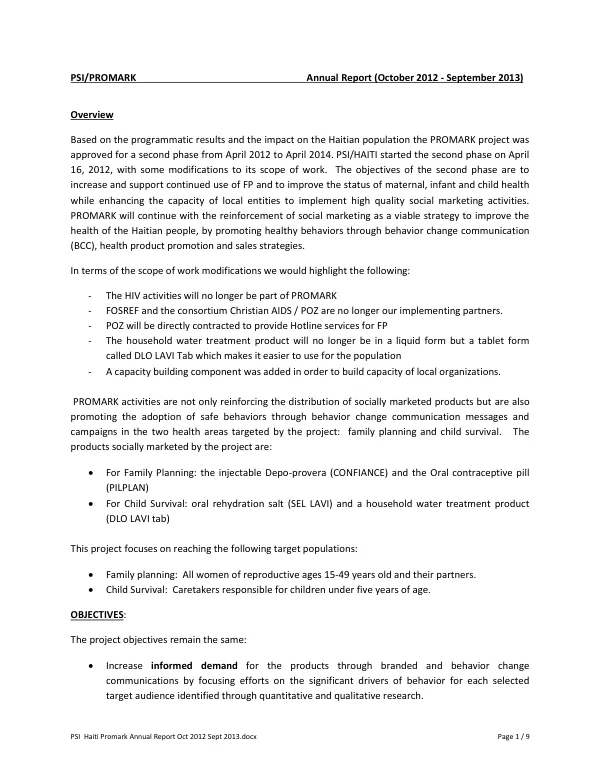 CORE child survival and health network program : cooperative agreement GHS-A-00-05-00006-00 -- FY05 annual report, February 3, 2005-September 30, 2005 : executive summary