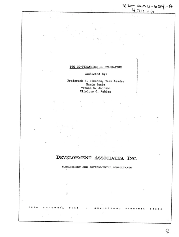 PVO co-financing II evaluation