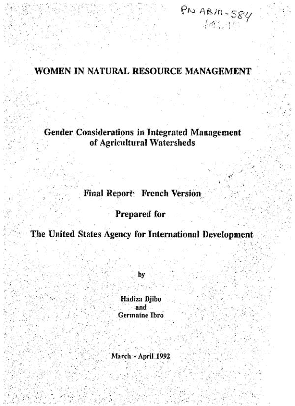Role des femmes dans la gestion des ressources naturelles