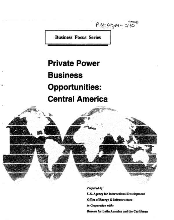 Private power business opportunities : Central America