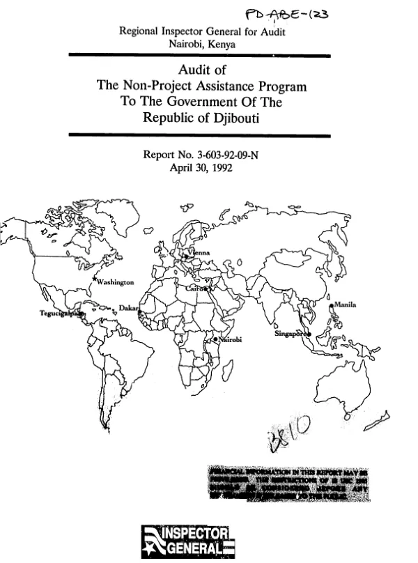 Audit of the non-project assistance program to the Government of the Republic of Djibouti