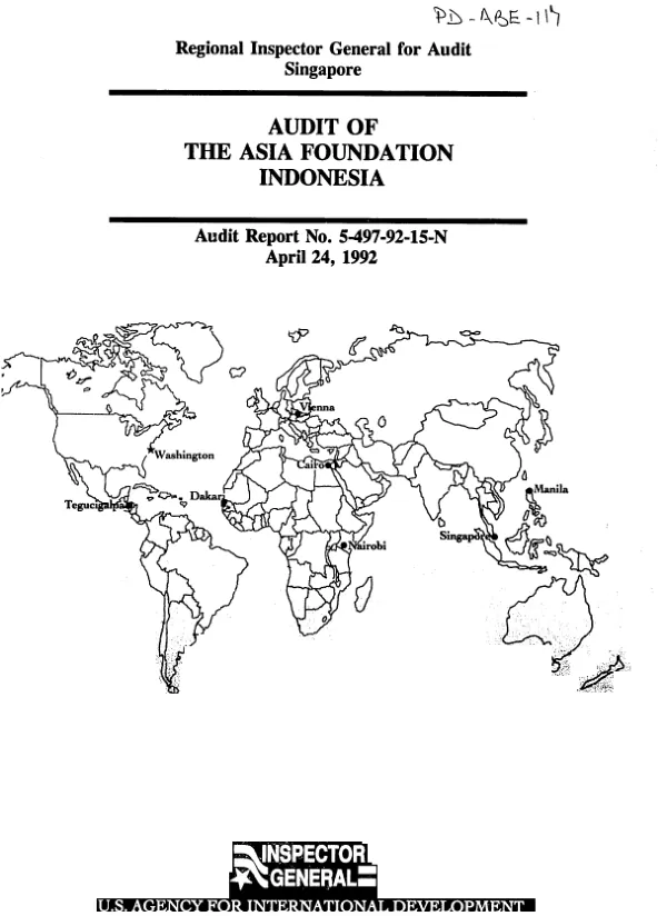 Audit of The Asia Foundation -- Indonesia