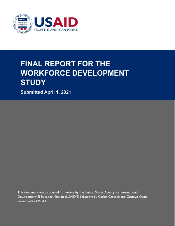 Final report for the workforce development study