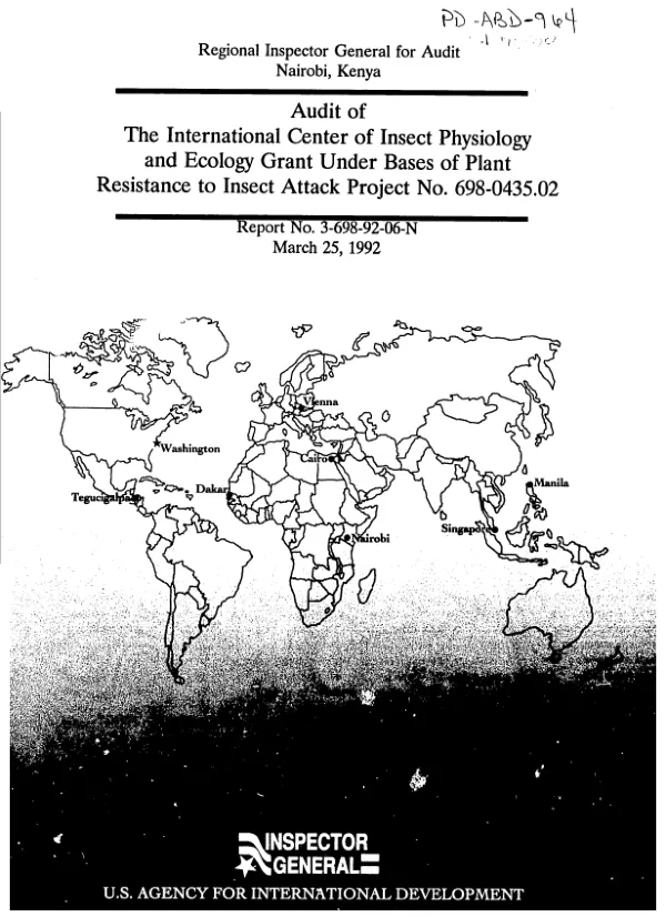 Audit of the International Center of Insect Physiology and Ecology grant under bases of plant resistance to insect attack, project no. 698-0435.02