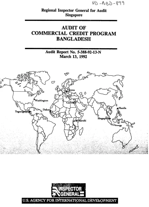 Audit of commercial credit program, Bangladesh