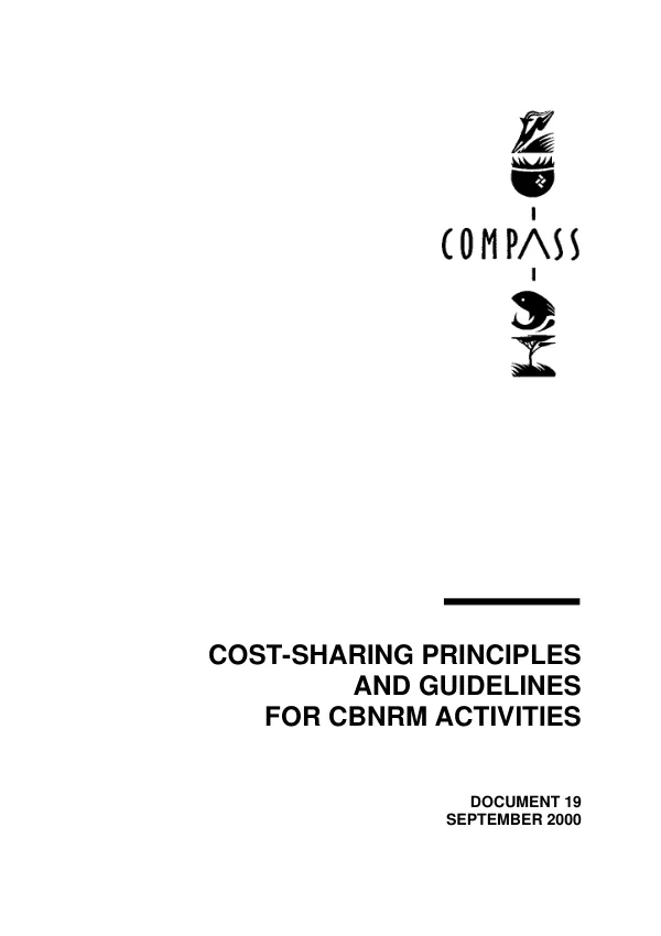 Cost-sharing principles and guidelines for CBNRM [community-based natural resource management] activities